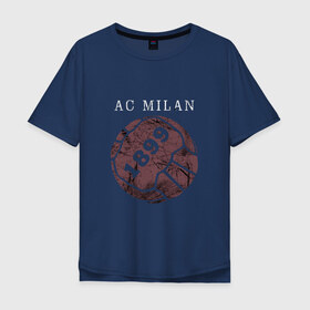 Мужская футболка хлопок Oversize с принтом AC Milan - 1899 Vintage (2018) в Рязани, 100% хлопок | свободный крой, круглый ворот, “спинка” длиннее передней части | Тематика изображения на принте: 