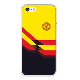 Чехол для iPhone 5/5S матовый с принтом Manchester United #5 в Рязани, Силикон | Область печати: задняя сторона чехла, без боковых панелей | манчестер юнайтед | эмблема