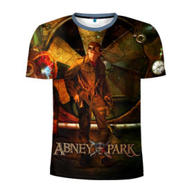 Мужская футболка 3D спортивная с принтом Abney Park в Рязани, 100% полиэстер с улучшенными характеристиками | приталенный силуэт, круглая горловина, широкие плечи, сужается к линии бедра | 