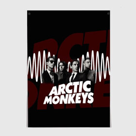 Постер с принтом Группа Arctic Monkeys в Рязани, 100% бумага
 | бумага, плотность 150 мг. Матовая, но за счет высокого коэффициента гладкости имеет небольшой блеск и дает на свету блики, но в отличии от глянцевой бумаги не покрыта лаком | Тематика изображения на принте: алекс тёрнер | арктик | арктические мартышки | гаражный | группа | дж ейми кук | инди рок | манкис | музыка | мэтт хелдер | ник о мэлли | обезьяна | постпанк ривайвл | психоделический | рок