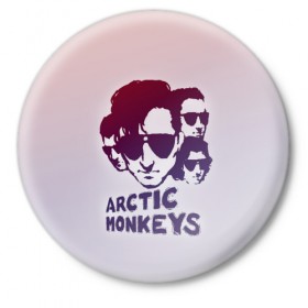 Значок с принтом Группа Arctic Monkeys в Рязани,  металл | круглая форма, металлическая застежка в виде булавки | 