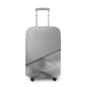 Чехол для чемодана 3D с принтом Grey rhombuses в Рязани, 86% полиэфир, 14% спандекс | двустороннее нанесение принта, прорези для ручек и колес | Тематика изображения на принте: grey | абстракция | геометрия | ромб | текстура