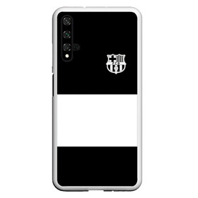 Чехол для Honor 20 с принтом FC Barcelona Black Collection в Рязани, Силикон | Область печати: задняя сторона чехла, без боковых панелей | Тематика изображения на принте: black collection | fc | fc barcelona | fcb | fly emirates | ronaldo | барселона | зож | клуб | линии | месси | модные | мяч | реал мадрид | спорт | спортивные | тренды | футбол | футбольный клуб | эмблема