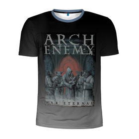 Мужская футболка 3D спортивная с принтом Arch Enemy в Рязани, 100% полиэстер с улучшенными характеристиками | приталенный силуэт, круглая горловина, широкие плечи, сужается к линии бедра | alissa white gluz | arch enemy | алисса уайт глаз | арч энеми