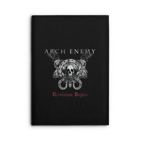 Обложка для автодокументов с принтом Arch Enemy в Рязани, натуральная кожа |  размер 19,9*13 см; внутри 4 больших “конверта” для документов и один маленький отдел — туда идеально встанут права | alissa white gluz | arch enemy | алисса уайт глаз | арч энеми