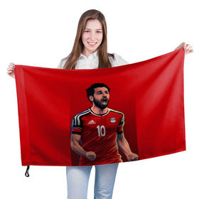 Флаг 3D с принтом Мохамед Салах в Рязани, 100% полиэстер | плотность ткани — 95 г/м2, размер — 67 х 109 см. Принт наносится с одной стороны | mohamed salah ghaly | ливерпуль | мохаммед салах хамед гали | сборная египта | спорт | футбол
