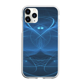 Чехол для iPhone 11 Pro матовый с принтом Blue fractal в Рязани, Силикон |  | art | background | beautiful | color | festive | fractal | lines | photo | picture | smooth | strange | style