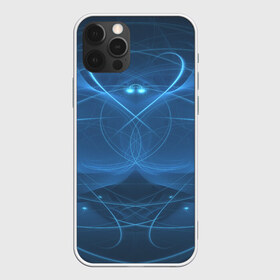 Чехол для iPhone 12 Pro Max с принтом Blue fractal в Рязани, Силикон |  | art | background | beautiful | color | festive | fractal | lines | photo | picture | smooth | strange | style