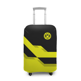 Чехол для чемодана 3D с принтом FC Borussia Dortmund 2018 в Рязани, 86% полиэфир, 14% спандекс | двустороннее нанесение принта, прорези для ручек и колес | боруссия | дортмунд