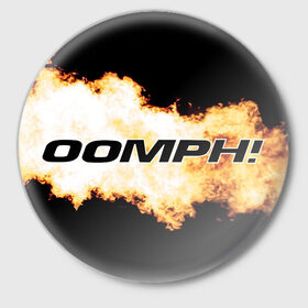 Значок с принтом OOMPH! 10 в Рязани,  металл | круглая форма, металлическая застежка в виде булавки | 