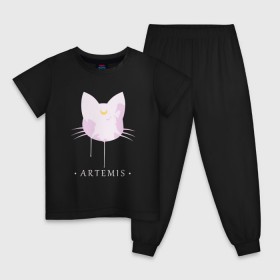 Детская пижама хлопок с принтом Artemis в Рязани, 100% хлопок |  брюки и футболка прямого кроя, без карманов, на брюках мягкая резинка на поясе и по низу штанин
 | anime | sailor moon | аниме | сейлор мун