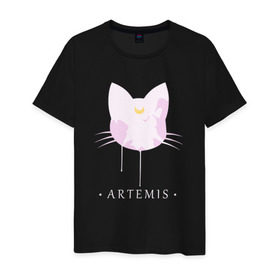 Мужская футболка хлопок с принтом Artemis в Рязани, 100% хлопок | прямой крой, круглый вырез горловины, длина до линии бедер, слегка спущенное плечо. | Тематика изображения на принте: anime | sailor moon | аниме | сейлор мун