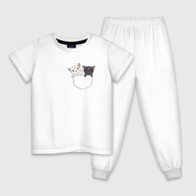 Детская пижама хлопок с принтом Кисы в Рязани, 100% хлопок |  брюки и футболка прямого кроя, без карманов, на брюках мягкая резинка на поясе и по низу штанин
 | Тематика изображения на принте: anime | cat | sailor moon | аниме | кисы | сейлор мун