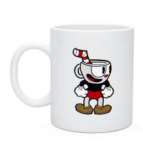 Кружка с принтом Cuphead в Рязани, керамика | объем — 330 мл, диаметр — 80 мм. Принт наносится на бока кружки, можно сделать два разных изображения | Тематика изображения на принте: cuphead