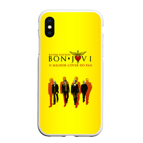 Чехол для iPhone XS Max матовый с принтом Группа Bon Jovi в Рязани, Силикон | Область печати: задняя сторона чехла, без боковых панелей | bon jovi | бон | бон джови | глэм | группа | джови | джон | рок | хард