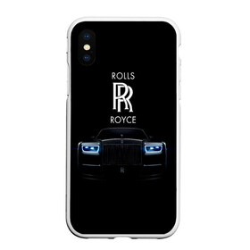 Чехол для iPhone XS Max матовый с принтом Rolls Royce phantom в Рязани, Силикон | Область печати: задняя сторона чехла, без боковых панелей | Тематика изображения на принте: luxury | phantom | rich | rolls royce | rr | авто | автомобили | бренд | известные | логотип | машина | надписи | огни | ролс ройс | роскошь | тень | фары | черный