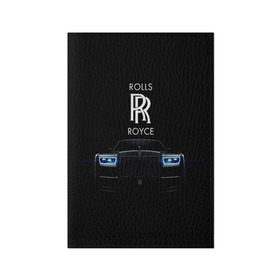 Обложка для паспорта матовая кожа с принтом Rolls Royce phantom в Рязани, натуральная матовая кожа | размер 19,3 х 13,7 см; прозрачные пластиковые крепления | luxury | phantom | rich | rolls royce | rr | авто | автомобили | бренд | известные | логотип | машина | надписи | огни | ролс ройс | роскошь | тень | фары | черный