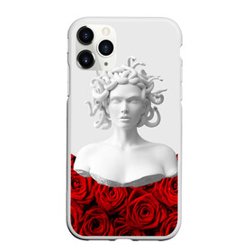 Чехол для iPhone 11 Pro матовый с принтом GIRL SNAKE ROSES РОЗЫ в Рязани, Силикон |  | букет | веты | красный | лепестки | модные | полосы | природа | растения | розочки | розы | сад | тренды | цвет | черный