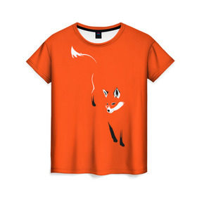 Женская футболка 3D с принтом Лисица в Рязани, 100% полиэфир ( синтетическое хлопкоподобное полотно) | прямой крой, круглый вырез горловины, длина до линии бедер | зверь | лис | лиса | лисица | лисонька | рыжая | хищник