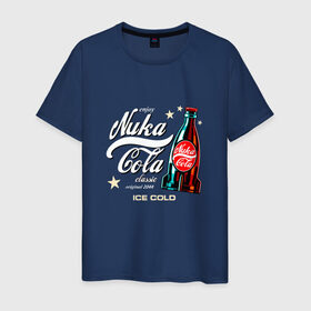 Мужская футболка хлопок с принтом Nuka-Cola Corporation в Рязани, 100% хлопок | прямой крой, круглый вырез горловины, длина до линии бедер, слегка спущенное плечо. | Тематика изображения на принте: fallout | nuka cola corporation