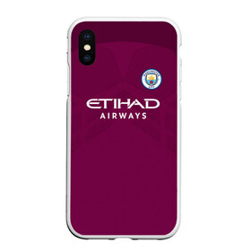 Чехол для iPhone XS Max матовый с принтом Манчестер Сити Форма Away 2018 в Рязани, Силикон | Область печати: задняя сторона чехла, без боковых панелей | citi | city | cyty | manchester | siti | sity | англия | болельщик | горожане | гостевая | манчестер | сити | фанат | футбольная форма