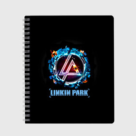 Тетрадь с принтом Двигатель Linkin Park в Рязани, 100% бумага | 48 листов, плотность листов — 60 г/м2, плотность картонной обложки — 250 г/м2. Листы скреплены сбоку удобной пружинной спиралью. Уголки страниц и обложки скругленные. Цвет линий — светло-серый
 | bennington | chester | linkin park | альтернативный метал | альтернативный рок | беннингтон | группа | линкин парк | музыкант | ню метал | певец | рок | рэп | рэп рок | честер | электроник рок