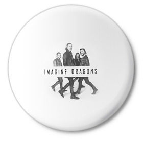 Значок с принтом Группа Imagine Dragons в Рязани,  металл | круглая форма, металлическая застежка в виде булавки | dragons | imagine | альтернативный | американская | бэн макки | группа | драгонс | дэн платцман | дэн рейнольдс | имеджин | инди | индирок | поп | рок | уэйн сермон | электроник