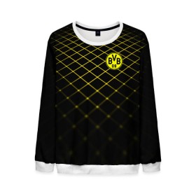 Мужской свитшот 3D с принтом Borussia Dortmund 2018 line в Рязани, 100% полиэстер с мягким внутренним слоем | круглый вырез горловины, мягкая резинка на манжетах и поясе, свободная посадка по фигуре | Тематика изображения на принте: borussia | fc | football | football club | sport | боруссия | спорт | спортивные | униформа | фирменные цвета | фк | футбол | футбольный клуб