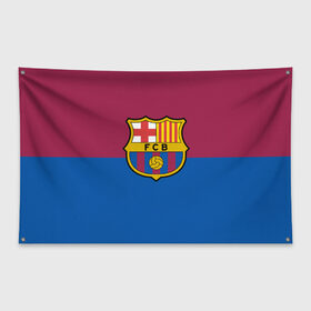 Флаг-баннер с принтом Barcelona в Рязани, 100% полиэстер | размер 67 х 109 см, плотность ткани — 95 г/м2; по краям флага есть четыре люверса для крепления | barcelona | football | footer | soccer | socker | барселона | спорт | футбол | футбольный клуб
