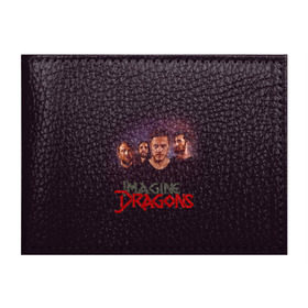 Обложка для студенческого билета с принтом Группа Imagine Dragons в Рязани, натуральная кожа | Размер: 11*8 см; Печать на всей внешней стороне | альтернативный | американская | группа | драгонс | имеджин | инди | индирок | поп | рок | электроник