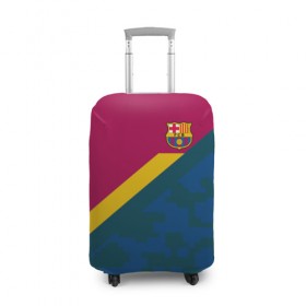 Чехол для чемодана 3D с принтом FC Barcelona 2018 Sport camo в Рязани, 86% полиэфир, 14% спандекс | двустороннее нанесение принта, прорези для ручек и колес | 