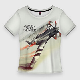 Женская футболка 3D Slim с принтом War Thunder в Рязани,  |  | Тематика изображения на принте: war thunder | гром войны