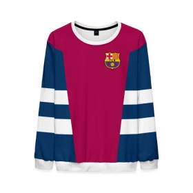 Мужской свитшот 3D с принтом FC Barcelona 2018 Vintage в Рязани, 100% полиэстер с мягким внутренним слоем | круглый вырез горловины, мягкая резинка на манжетах и поясе, свободная посадка по фигуре | fc | fc barcelona | fcb | fly emirates | ronaldo | абстракция | барселона | геометрия | зож | клуб | линии | месси | модные | мяч | реал мадрид | спорт | спортивные | тренды | футбол | футбольный клуб | эмблема