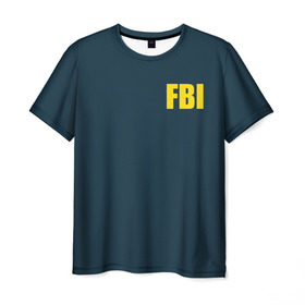 Мужская футболка 3D с принтом FBI в Рязани, 100% полиэфир | прямой крой, круглый вырез горловины, длина до линии бедер | fbi jacket | special forces | спецслужбы | фбр | федеральное бюро расследований