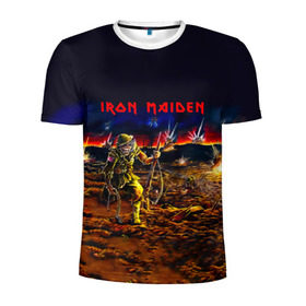 Мужская футболка 3D спортивная с принтом Боец Iron Maiden в Рязани, 100% полиэстер с улучшенными характеристиками | приталенный силуэт, круглая горловина, широкие плечи, сужается к линии бедра | iron maiden | адриан смит | айрон мейден | война | группа | дэйв мюррей | железная дева | ирон майден | метал | мрачный | музыка | песни | рок | солдат | стив харрис | тяжелый | хеви | хевиметал