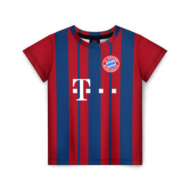 Детская футболка 3D с принтом FC Bayern 2018 Original #8 в Рязани, 100% гипоаллергенный полиэфир | прямой крой, круглый вырез горловины, длина до линии бедер, чуть спущенное плечо, ткань немного тянется | bayern | fly fc | бавария | спорт | футбольный клуб