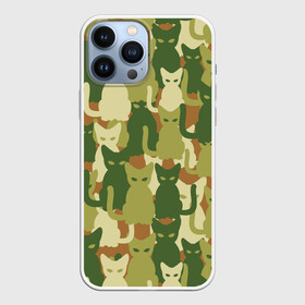 Чехол для iPhone 13 Pro Max с принтом Камуфляж в Рязани,  |  | camouflage | cat | камуфляж | кот