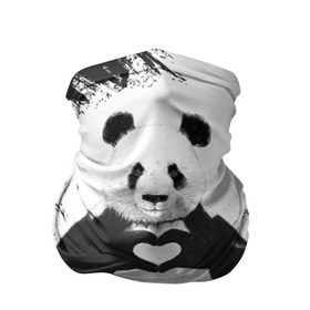 Бандана-труба 3D с принтом Panda love в Рязани, 100% полиэстер, ткань с особыми свойствами — Activecool | плотность 150‒180 г/м2; хорошо тянется, но сохраняет форму | Тематика изображения на принте: 14 февраля | love | panda | panda love | день святого валентина | любовь | панда