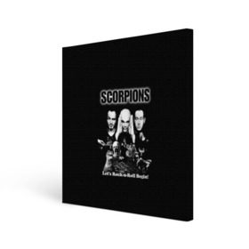 Холст квадратный с принтом Группа Scorpions в Рязани, 100% ПВХ |  | scorpions | группа | скорпионс | хард | хардрок