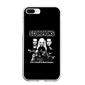 Чехол для iPhone 7Plus/8 Plus матовый с принтом Группа Scorpions в Рязани, Силикон | Область печати: задняя сторона чехла, без боковых панелей | scorpions | группа | скорпионс | хард | хардрок