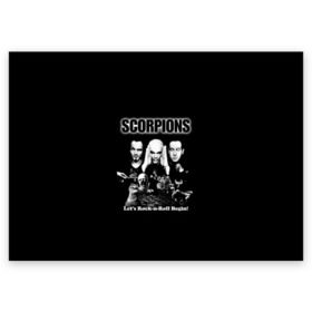 Поздравительная открытка с принтом Группа Scorpions в Рязани, 100% бумага | плотность бумаги 280 г/м2, матовая, на обратной стороне линовка и место для марки
 | scorpions | группа | скорпионс | хард | хардрок