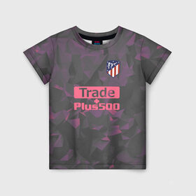 Детская футболка 3D с принтом Atletico Madrid Original #8 в Рязани, 100% гипоаллергенный полиэфир | прямой крой, круглый вырез горловины, длина до линии бедер, чуть спущенное плечо, ткань немного тянется | атлетико мадрид | полигоны | эмблема