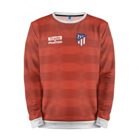 Мужской свитшот 3D с принтом Atletico Madrid Original #10 в Рязани, 100% полиэстер с мягким внутренним слоем | круглый вырез горловины, мягкая резинка на манжетах и поясе, свободная посадка по фигуре | Тематика изображения на принте: атлетико мадрид | эмблема