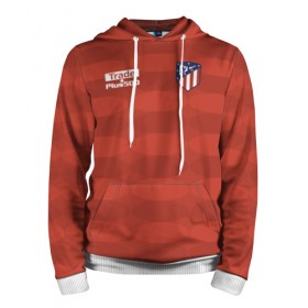 Мужская толстовка 3D с принтом Atletico Madrid Original #10 в Рязани, 100% полиэстер | двухслойный капюшон со шнурком для регулировки, мягкие манжеты на рукавах и по низу толстовки, спереди карман-кенгуру с мягким внутренним слоем. | Тематика изображения на принте: атлетико мадрид | эмблема