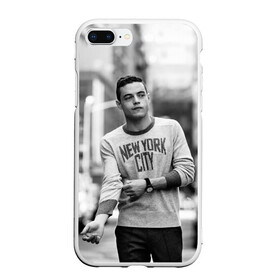 Чехол для iPhone 7Plus/8 Plus матовый с принтом Rami Malek в Рязани, Силикон | Область печати: задняя сторона чехла, без боковых панелей | Тематика изображения на принте: mr robot | rami malek | мистер робот | рами малек