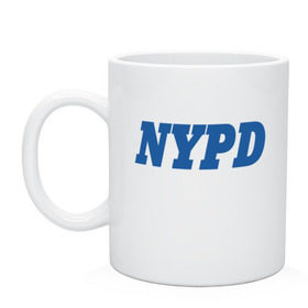 Кружка с принтом NYPD в Рязани, керамика | объем — 330 мл, диаметр — 80 мм. Принт наносится на бока кружки, можно сделать два разных изображения | new york police department | департамент | нью йорк