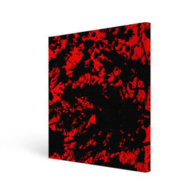 Холст квадратный с принтом Красные краски в Рязани, 100% ПВХ |  | abstraction | абстракция красок | брызги красок | краска | красные краски | потертость красок | разводы красок | черно белый