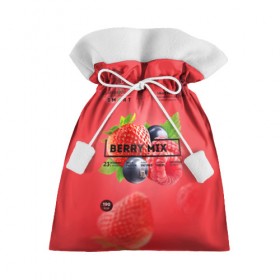Подарочный 3D мешок с принтом Berry Mix в Рязани, 100% полиэстер | Размер: 29*39 см | Тематика изображения на принте: energy diet | nl | нл