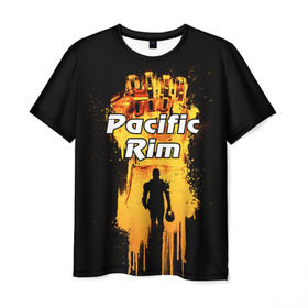 Мужская футболка 3D с принтом Тихоокеанский рубеж в Рязани, 100% полиэфир | прямой крой, круглый вырез горловины, длина до линии бедер | action | adventure | pacific rim | боевик | егерь | кайдзю | монстр