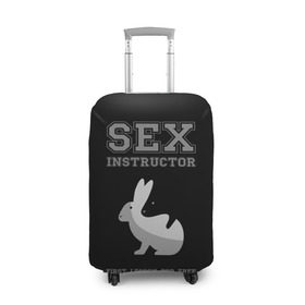 Чехол для чемодана 3D с принтом Sex Instructor в Рязани, 86% полиэфир, 14% спандекс | двустороннее нанесение принта, прорези для ручек и колес | first lesson free | instructor | rabbits | бесплатно | инструктор | кролики | первый | урок